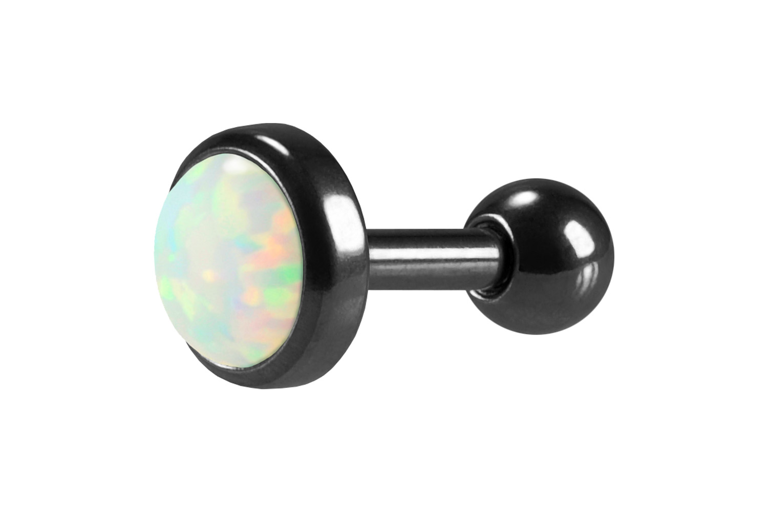 Chirurgenstahl Ohrpiercing SYNTHETISCHER OPAL ++SALE++